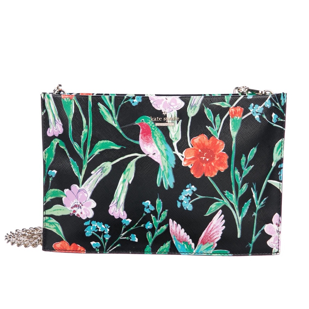 Kate Spade Cameron Street Jardin Sima Black Multi Clutch Crossbody Bag